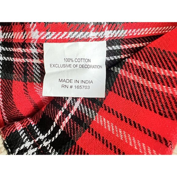 TARTAN PLAID CHRISTMAS Tree Dish Kitchen Towel Set of 2 Embroidered 20" x 28 - Picture 8 of 8